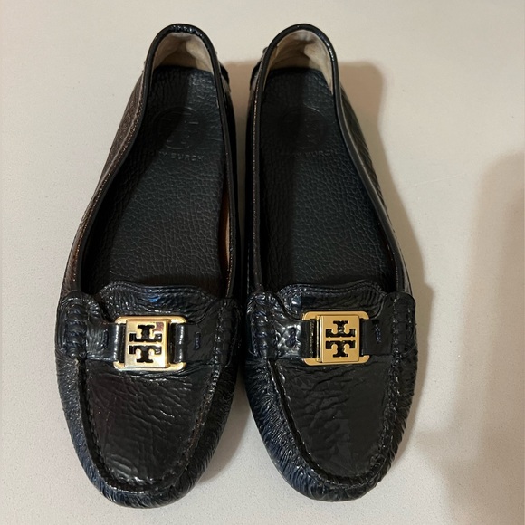 Tory Burch Kendrick Driver Loafers in Blue Size 7.5 - Picture 2 of 14